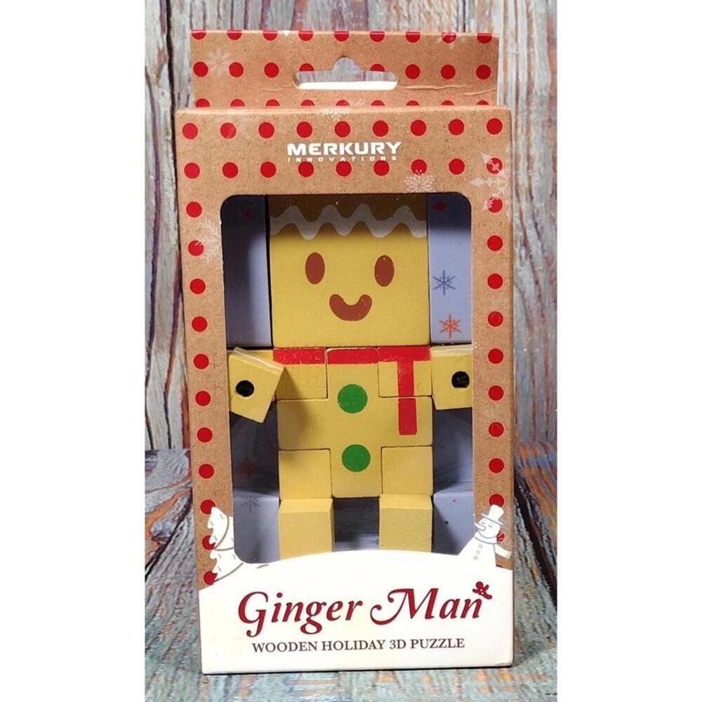 Merkury Ginger Man Wooden‎ Holiday 3D Puzzle